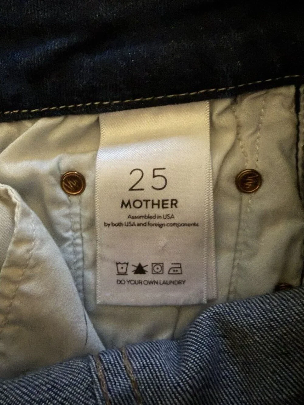 MOTHER High Waisted Looker Ankle Fray Women’s Jeans Size 25 Night Owl